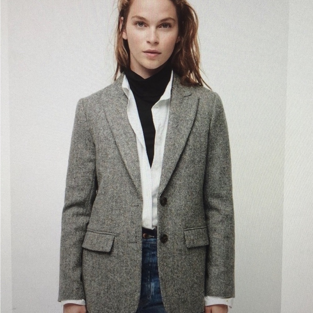 J. Crew Sommerset blazer in graphic English wool herringbone size 2